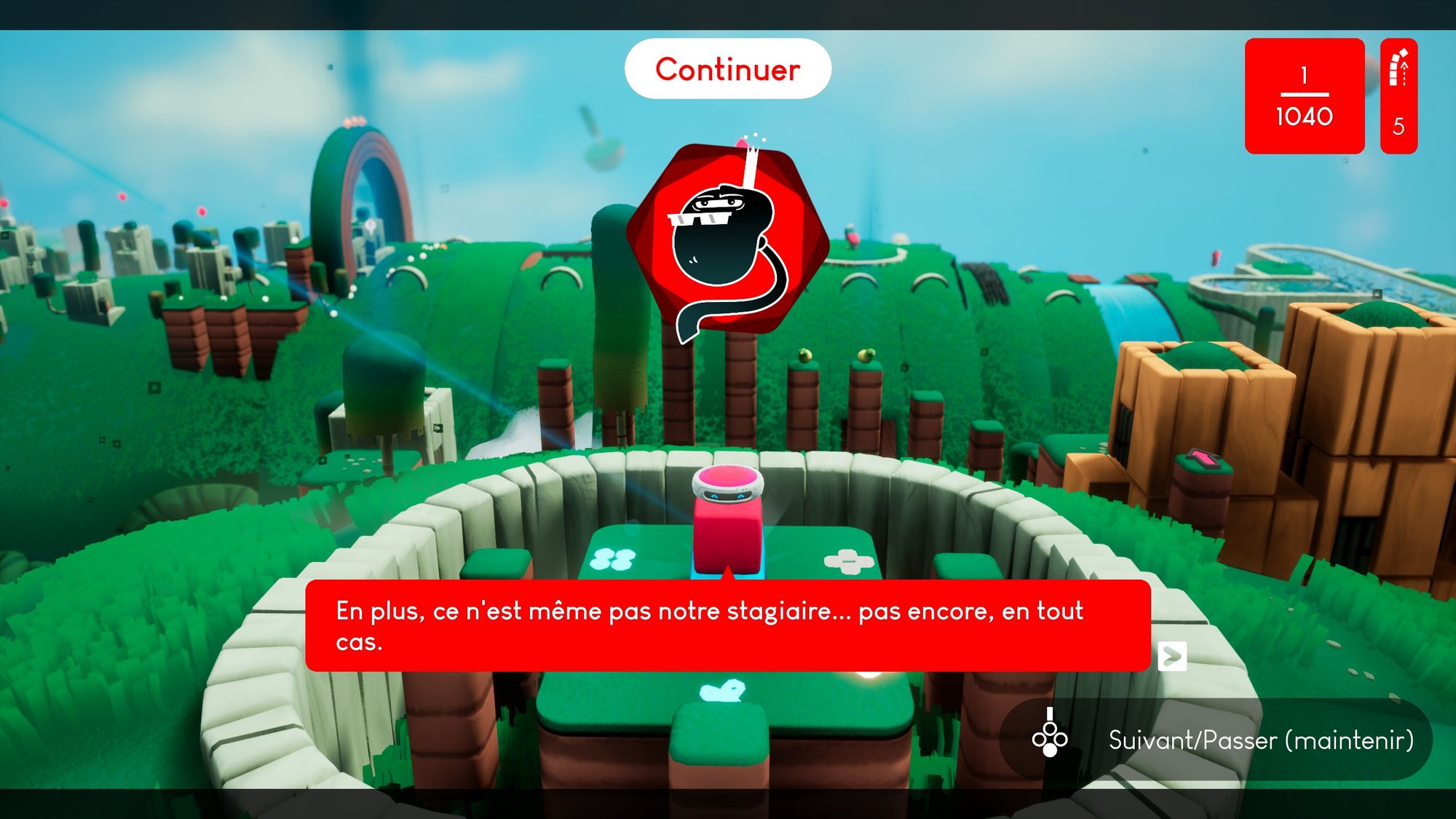 Tentative de blague un peu nulle dans le jeu Togges