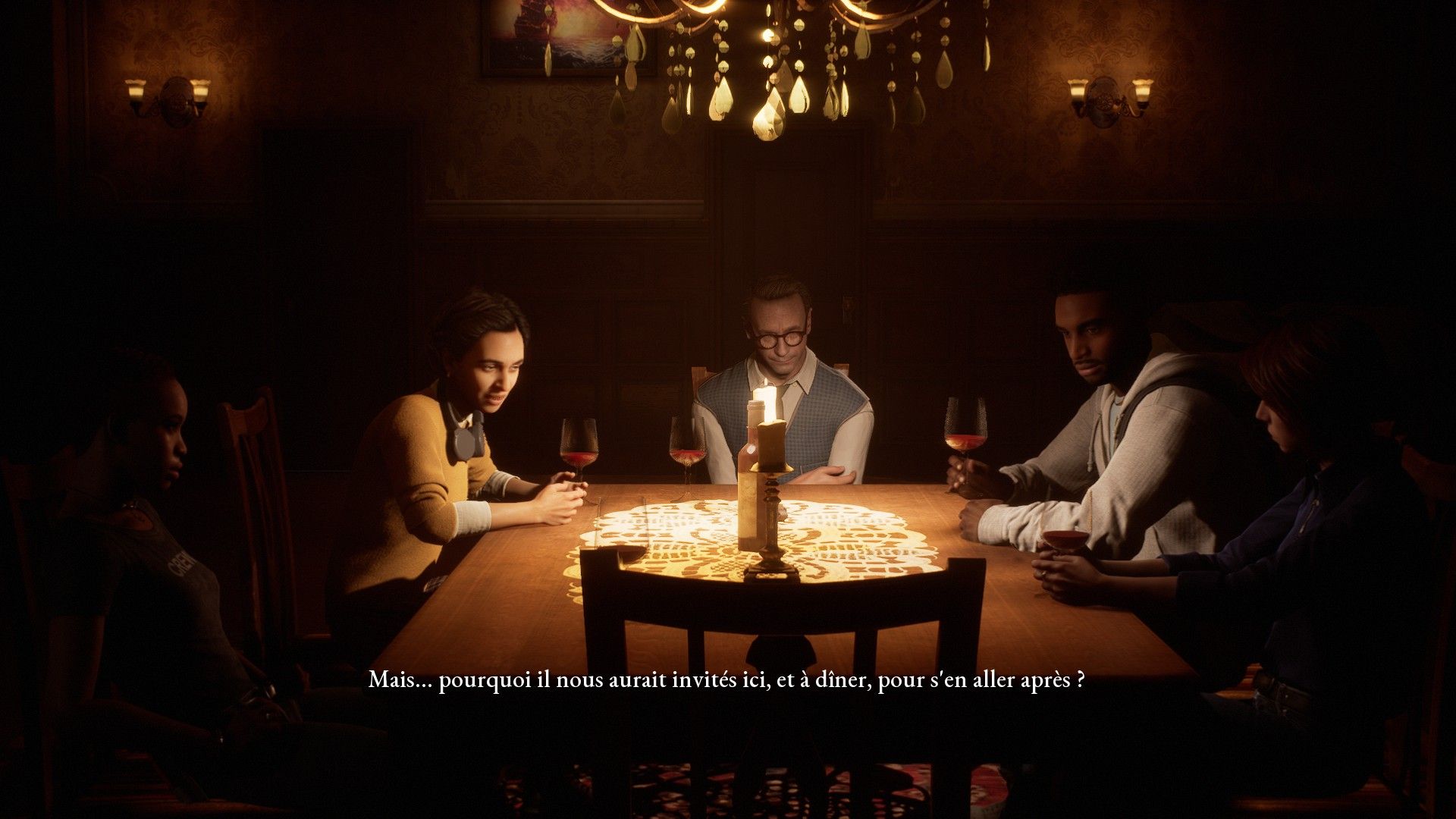 Scène de repas dans le jeu The Devil in Me