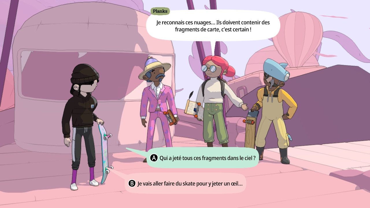 Dialogue dans OlliOlli World