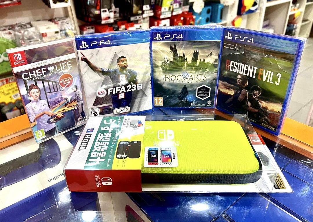 Étal d'un magasin Game Central, chaîne de boutiques de gaming au Brunei