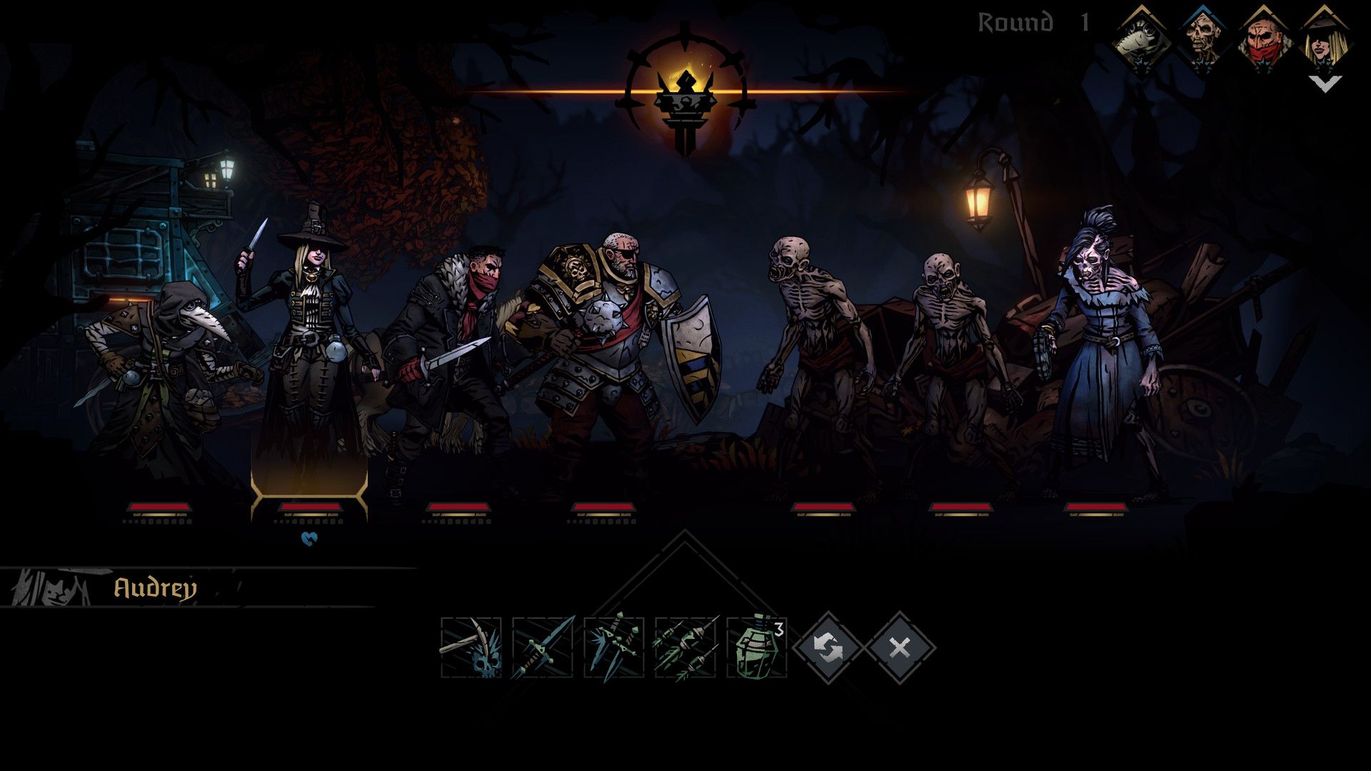 Des guerriers face  des morts-vivants das Darkest Dungeon II