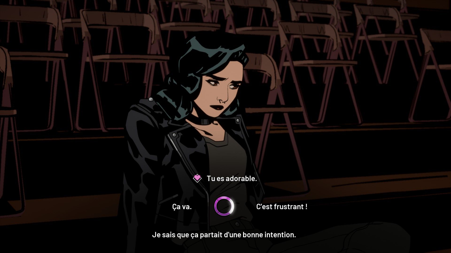 Les options de dialogue dans Stray Gods