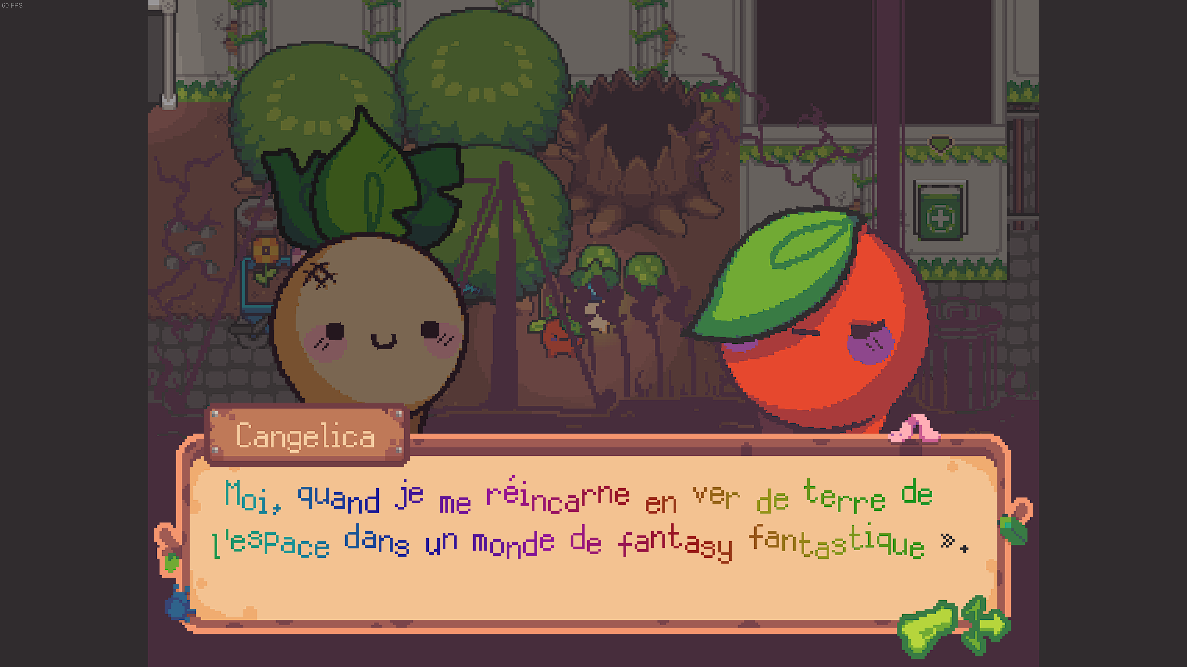 Un fruit déclame son amour pour un manga absurde à propos d'une réincarnation en verre de terre