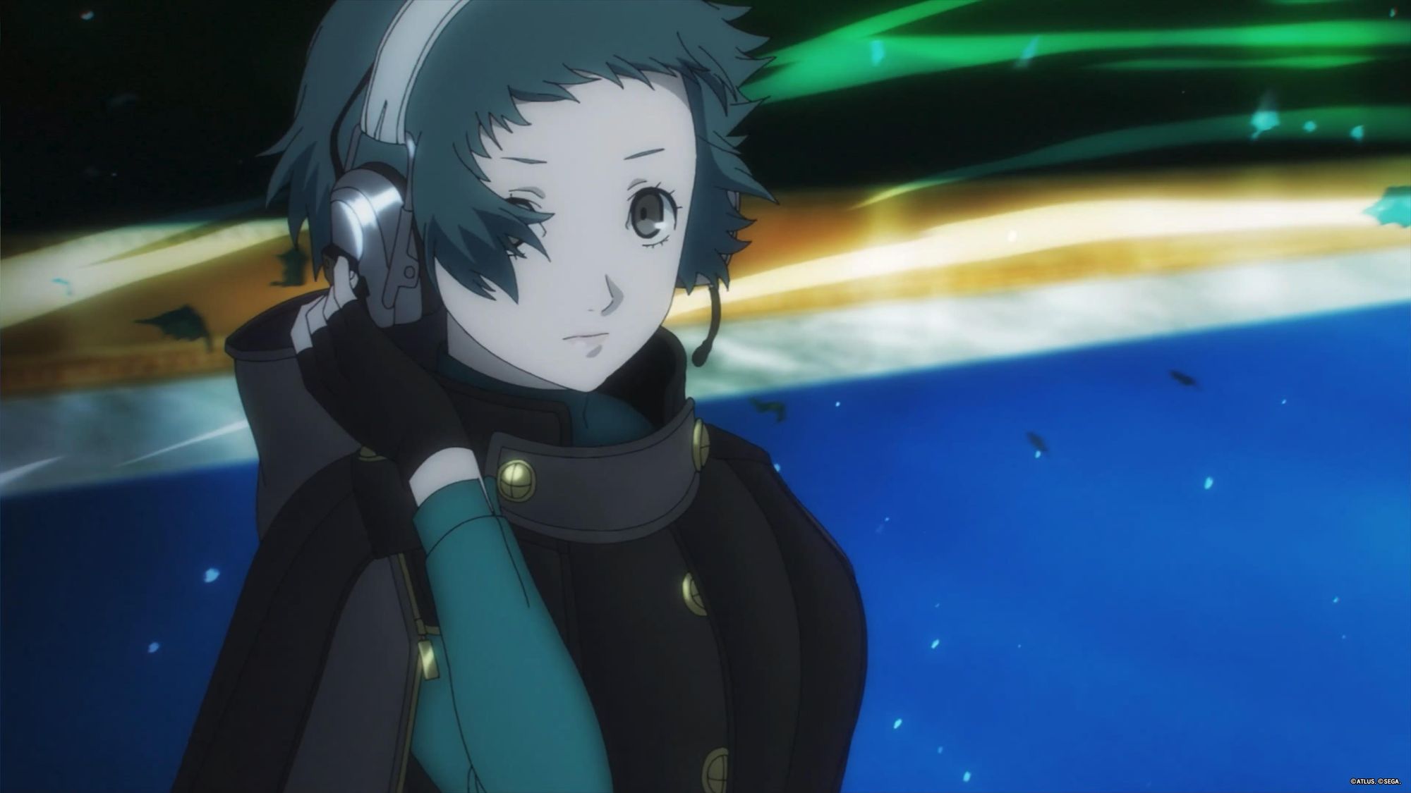 Fuuka, une fille avec un casque audio, en train d'écouter quelque chose