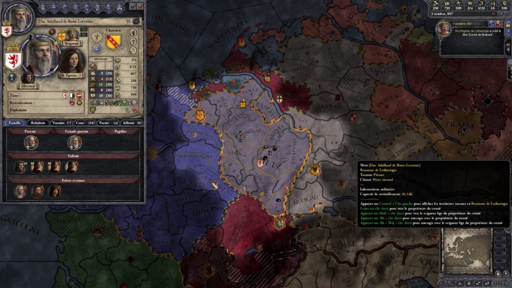 carnet de bord crusader kings 2 duc lorraine