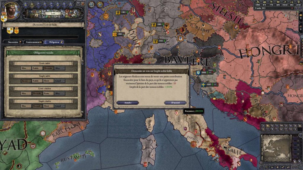 carnet de bord crusader kings 2 impots nobles