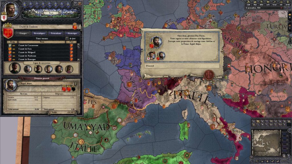 carnet de bord crusader kings 2 mariage adeline