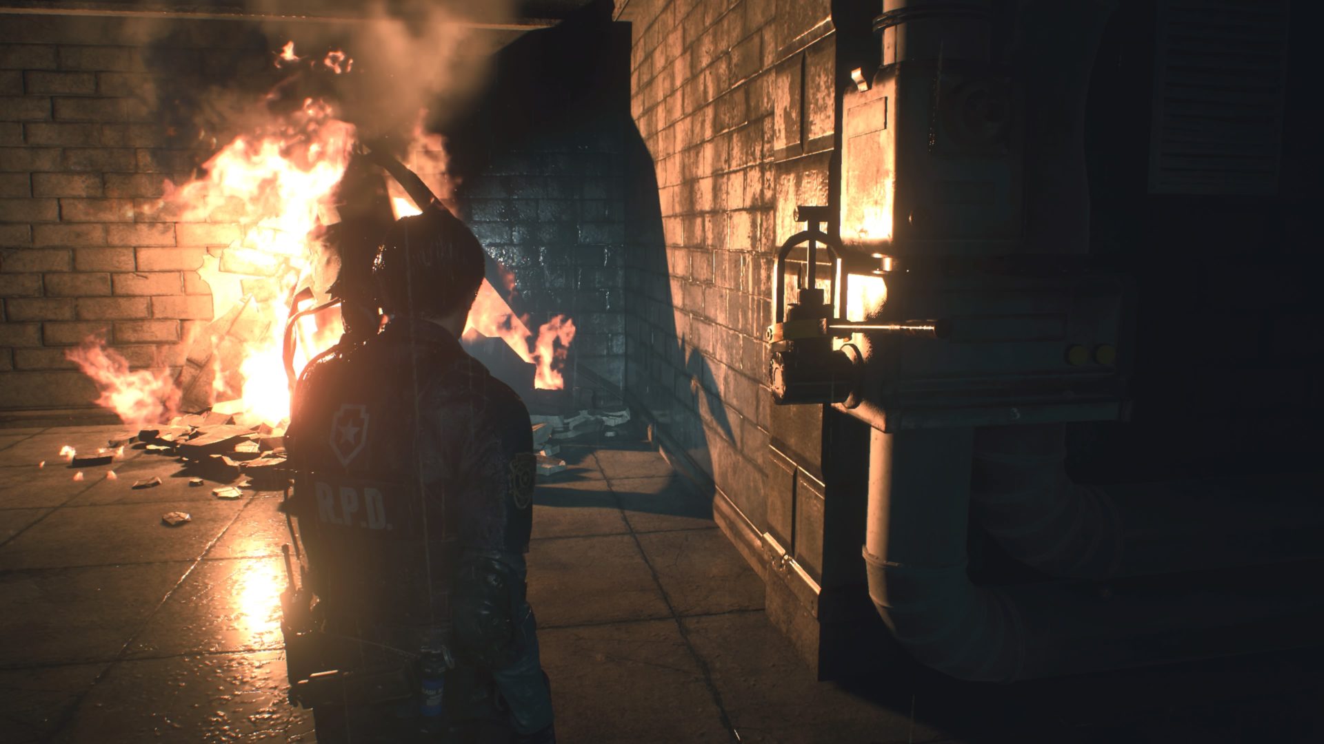 RESIDENT EVIL 2 flammes