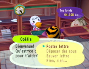 Animal Crossing GameCube poste banque