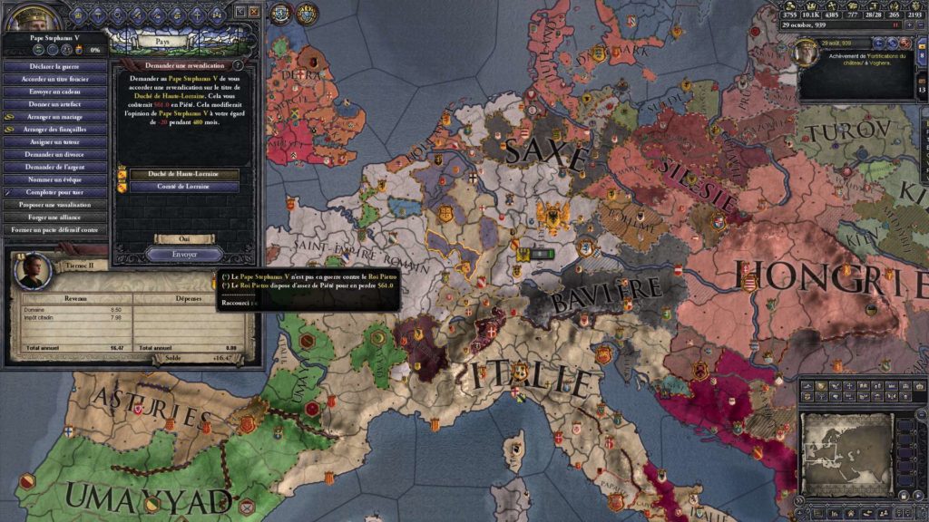 carnet de bord crusader kings 2 guerre haute lorraine