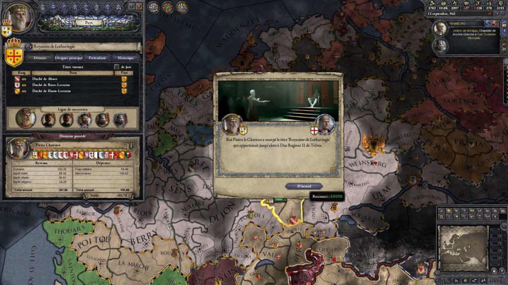 carnet de bord crusader kings 2 roi lotharingie