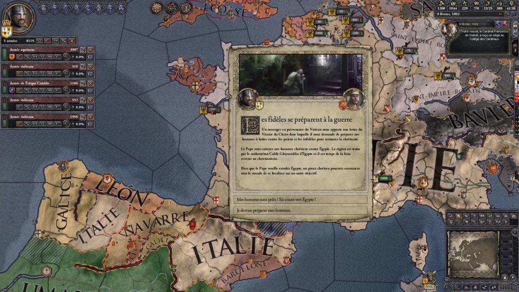 carnet de bord crusader kings 2 egypte croisade