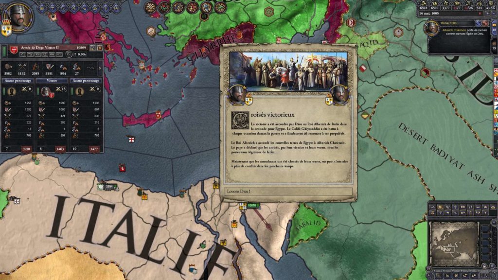 carnet de bord crusader kings 2 croisade egypte