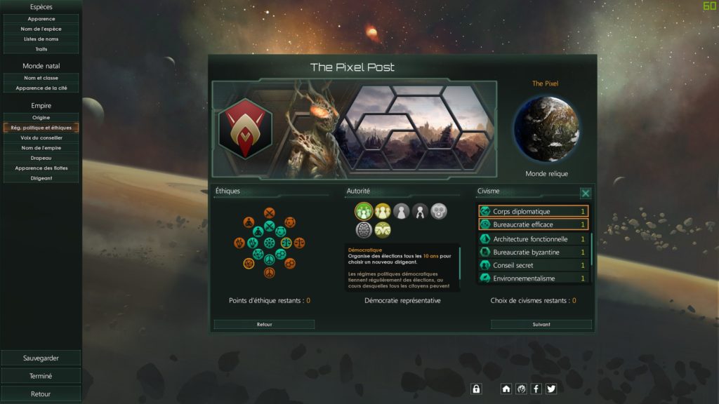 Stellaris Federations personnalisation de l'Empire