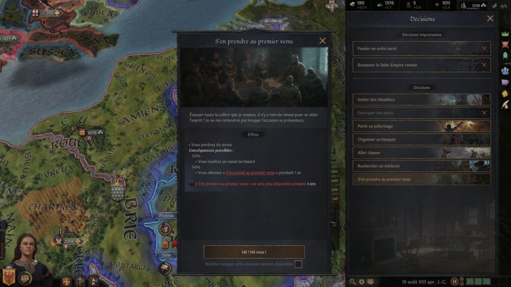 Crusader Kings III critique baffe