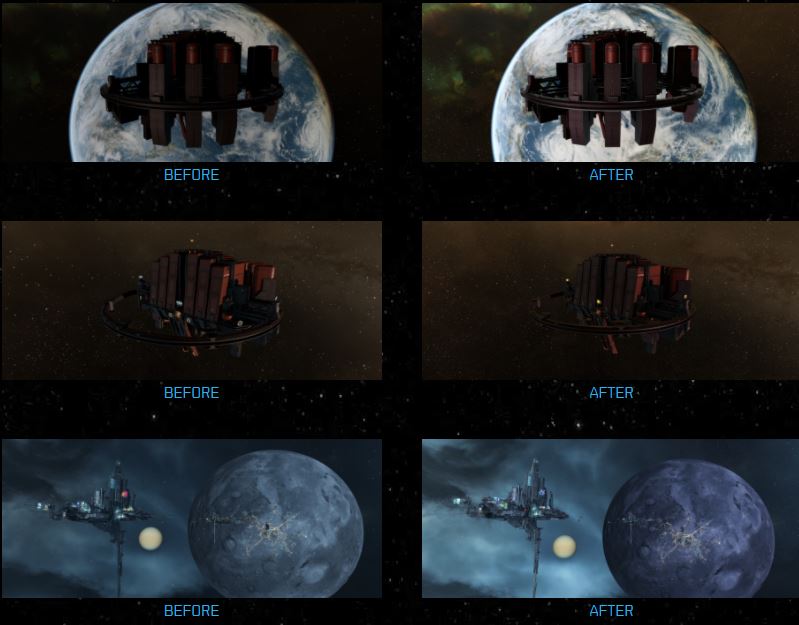 EVE Online comparaison des graphismes