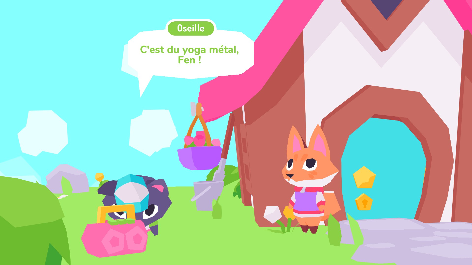 Personnage qui fait du "metal yoga"