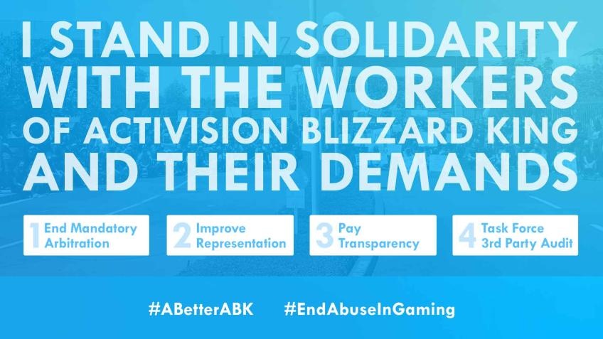 Message de solidarité d'ABK aux employés d'Activision Blizzard