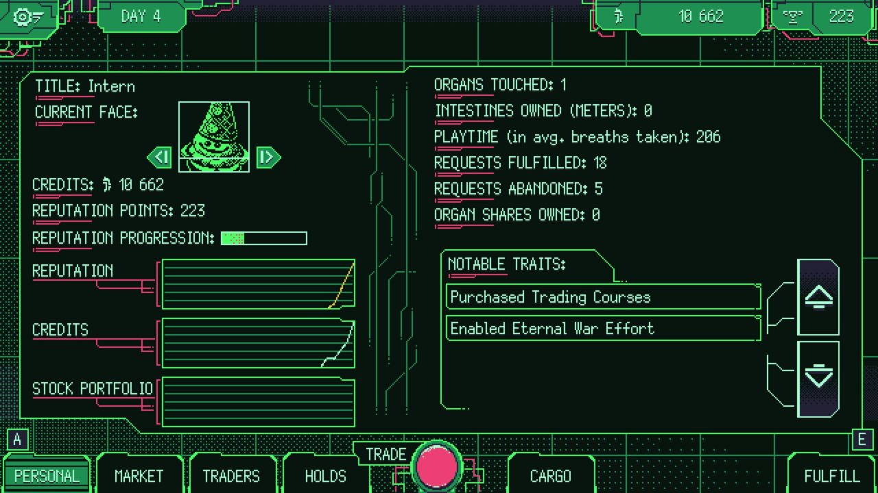 Space Warlord Organ Trading Simulator