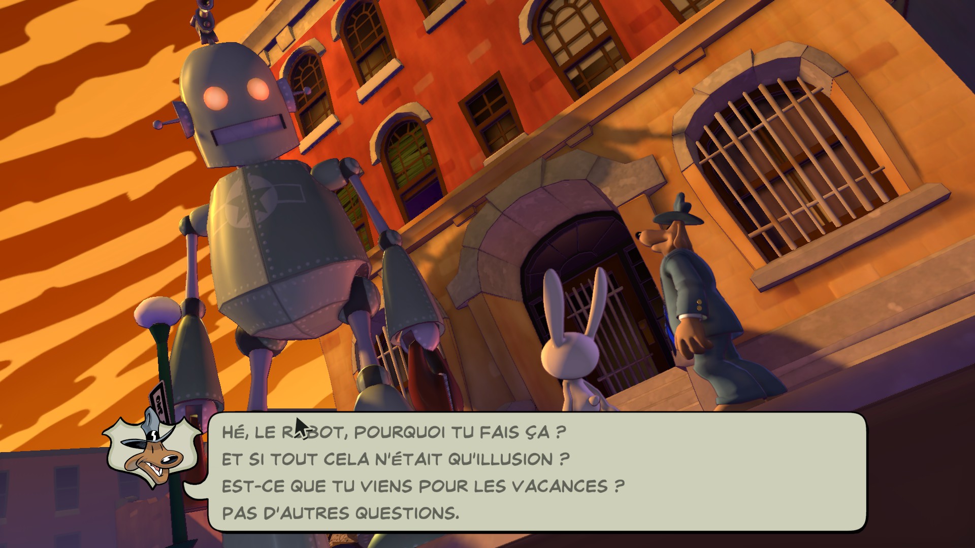 Capture d'écran Sam and Max - Dialogue avec le robot destructeur